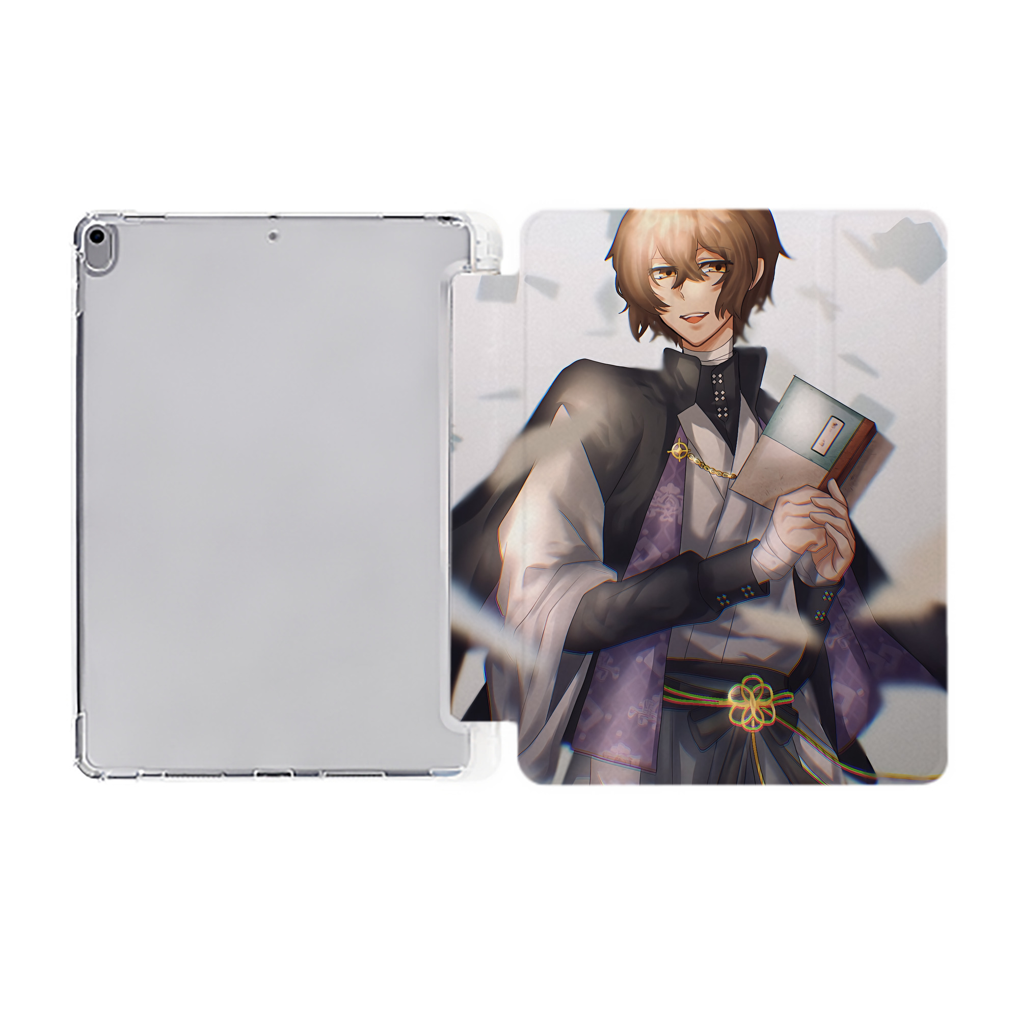 （画像用） 文豪ストレイドッグス Bungo Stray Dogs IPad ケース ペン収納付き 三つ折りスタンド PUレザー×シリコン 対応機種9.5/10.5/10.9インチ